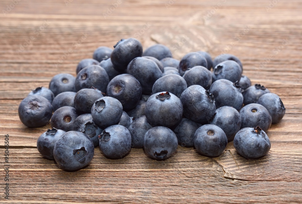 Blueberry on wooden table Blueberry on wooden table