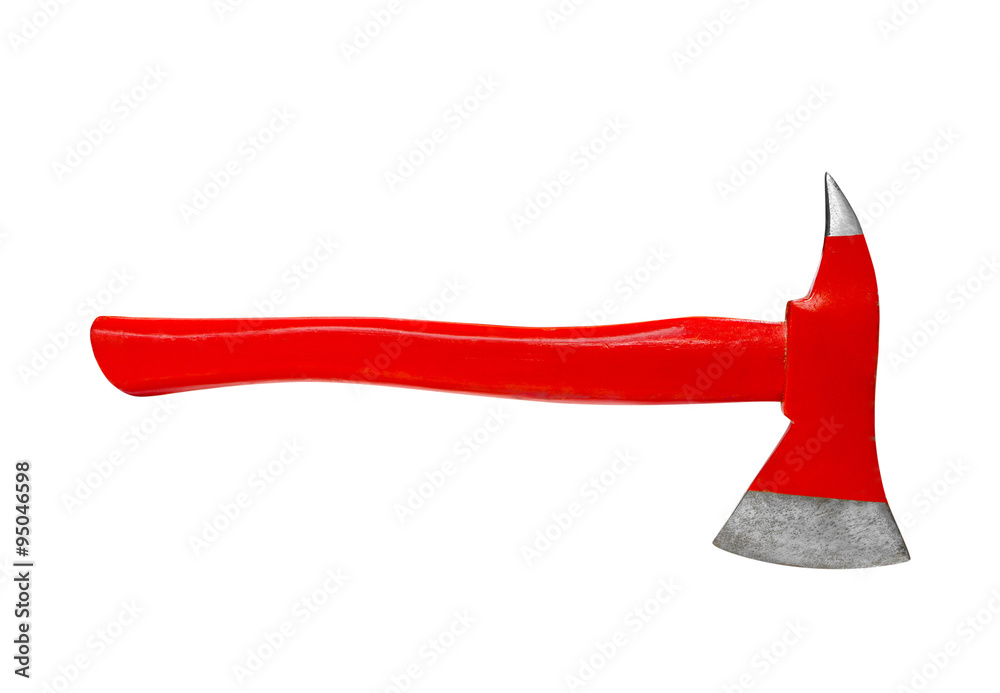 Fire axe isolated on white background Fire axe isolated on white background