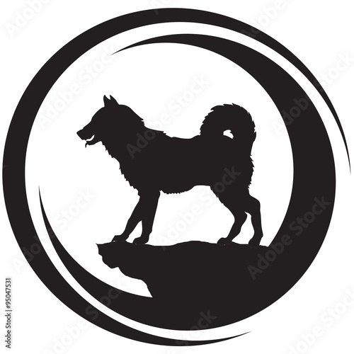 silhouette of a dog 