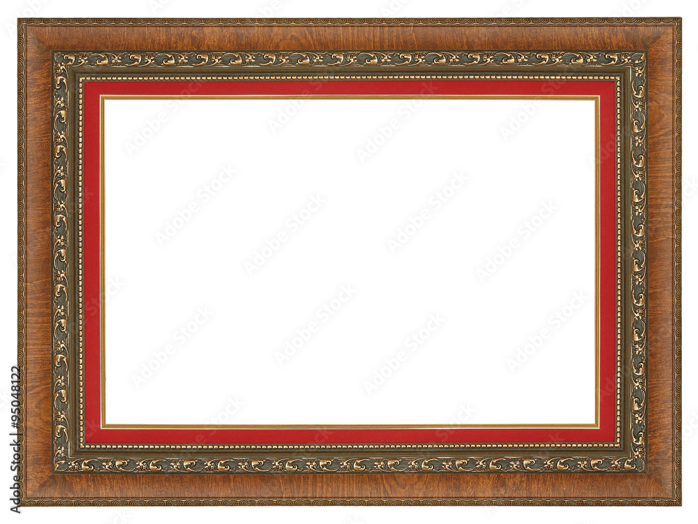 antique frame isolated on white background