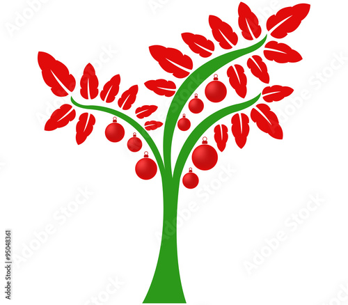 albero con palle di natale