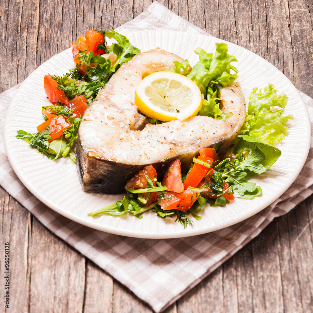 The sturgeon steak The sturgeon steak