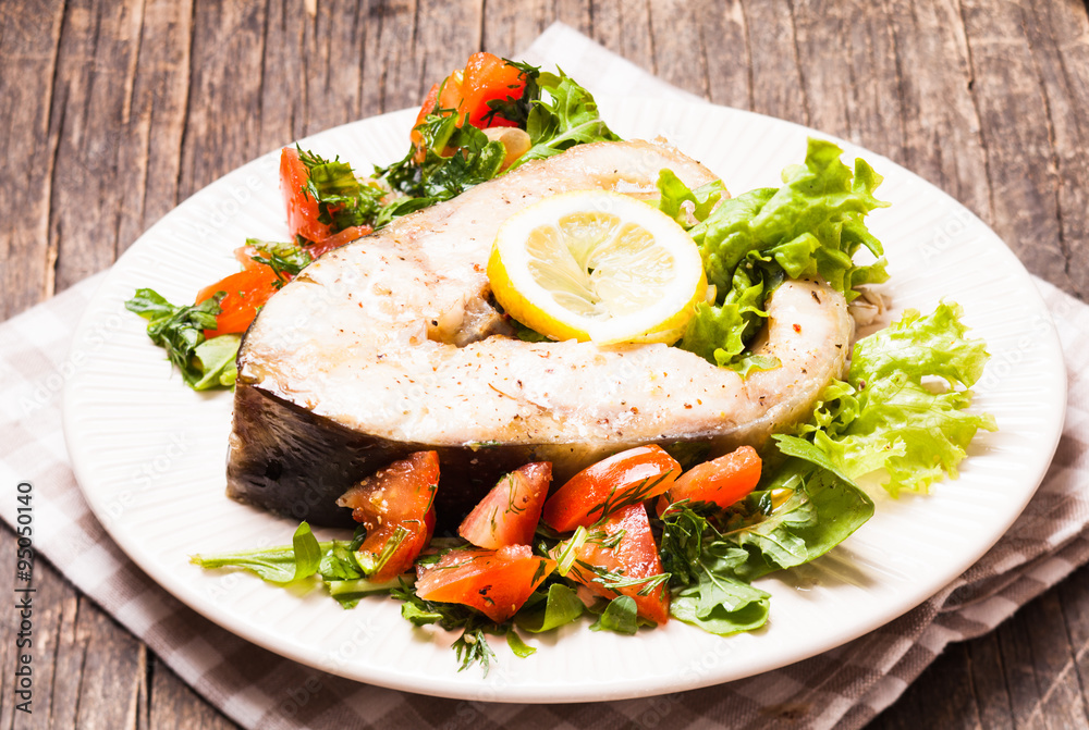 The sturgeon steak The sturgeon steak