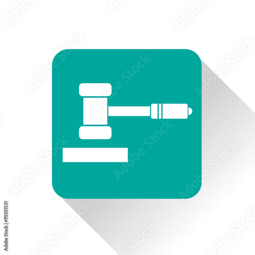 icon of judge or auction hammer