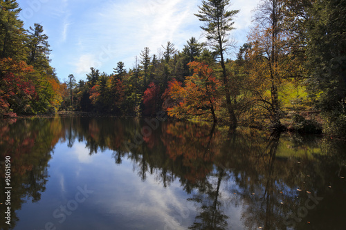 Pond Reflections at Carl Sandburg Home in the Fall photo