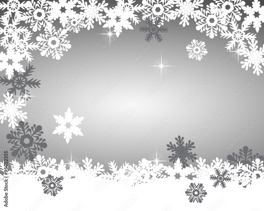 Obraz premium Christmas silver background