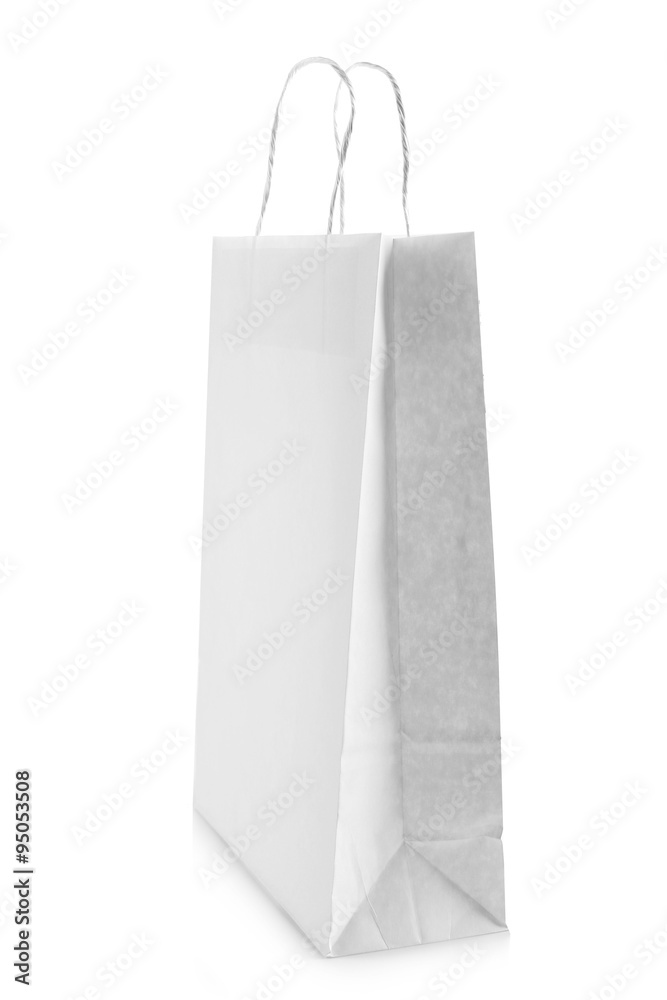 Paper shopping bag isolated on white Paper shopping bag isolated on white
