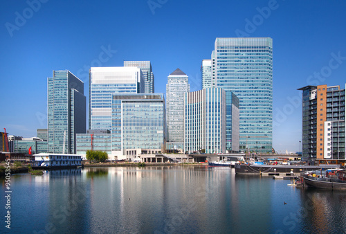 LONDON, UK - May 21, 2015: Canary Wharf business and banking district