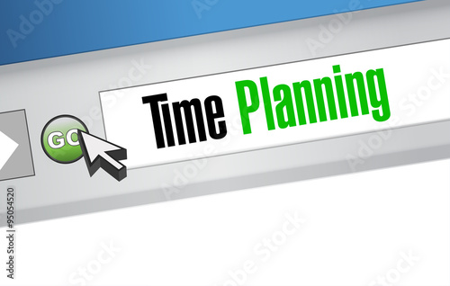 time planning online sign concept