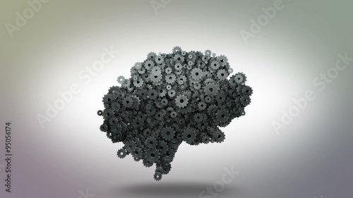 Eureka - a mechanical cogwheel brain and the lightbulb moment of inspiration