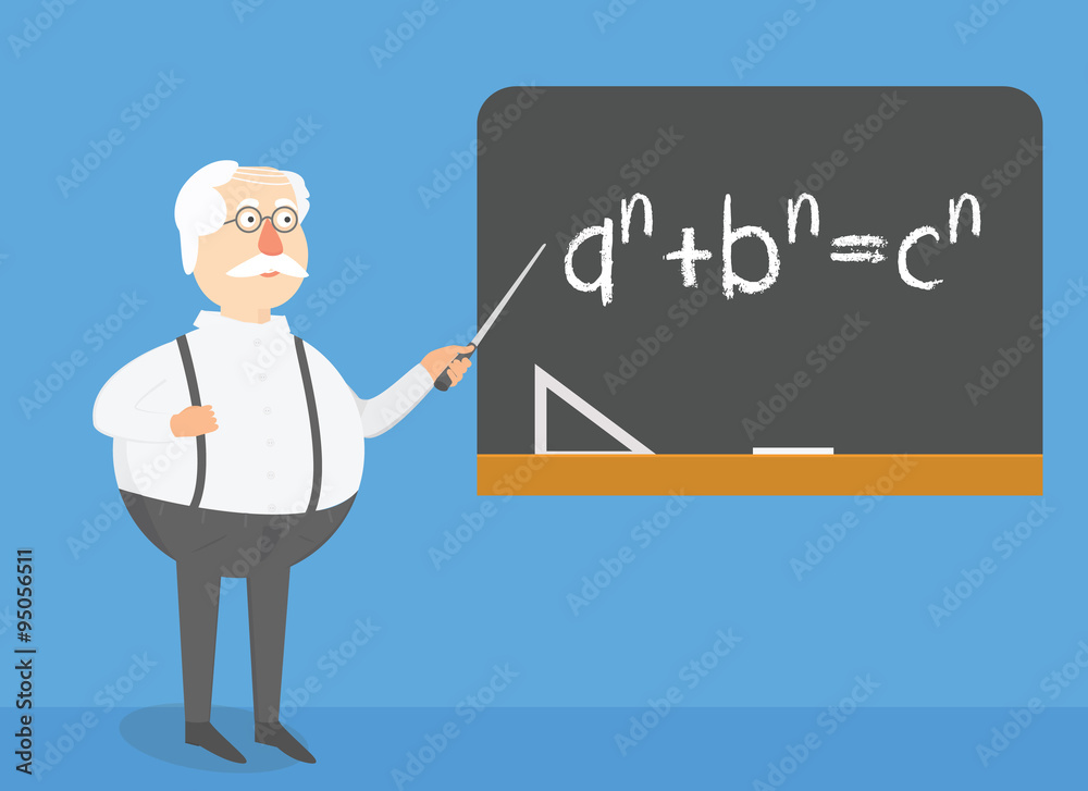 Teacher explaining task on blackboard. Lesson conceptual illustration. Teacher explaining task on blackboard. Lesson conceptual illustration.