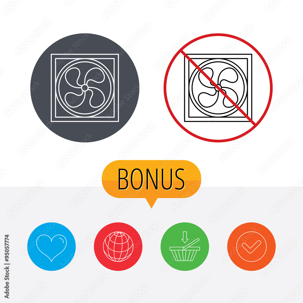Ventilation icon. Fan or propeller sign. Stock Vector | Adobe Stock