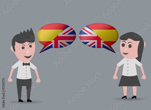 man and woman speaking two languages