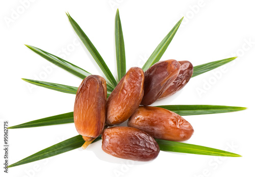 Dates and leaf