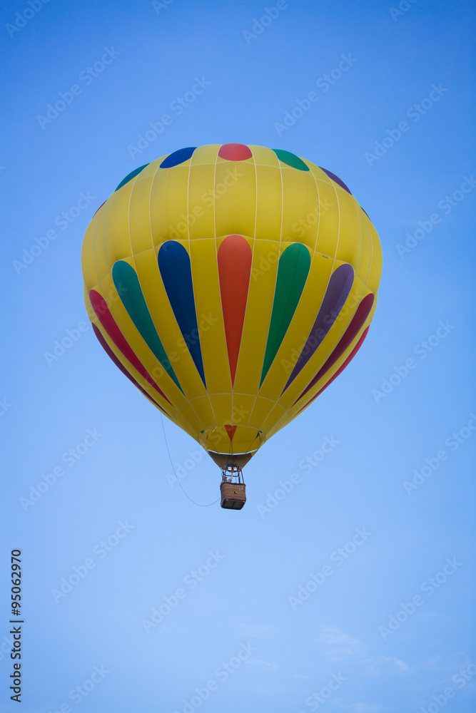 Fototapeta premium Yellow with Vertical Strip Balloon