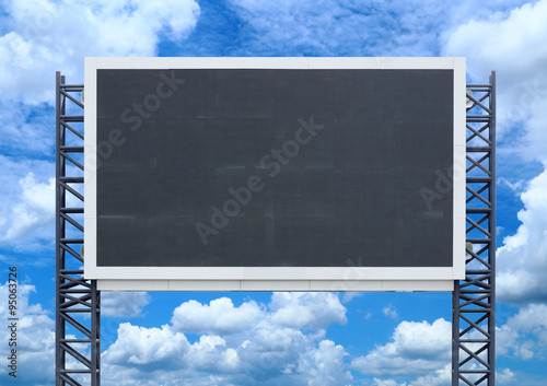 Canvas Print large sign board with blue sky