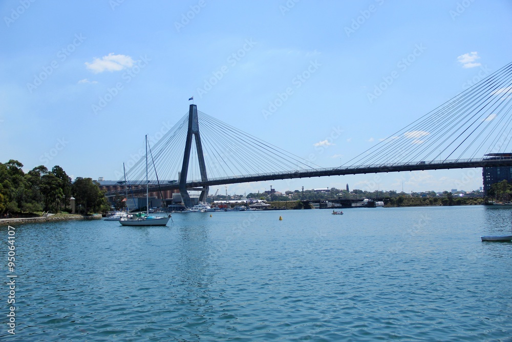 The Anzac Bridge, Sydney, Australia The Anzac Bridge, Sydney, Australia