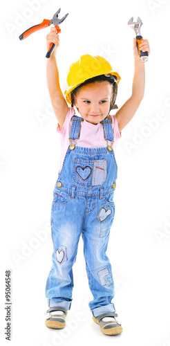 Cute little girl in yellow ...