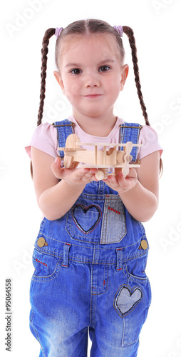 Beautiful little girl plays...