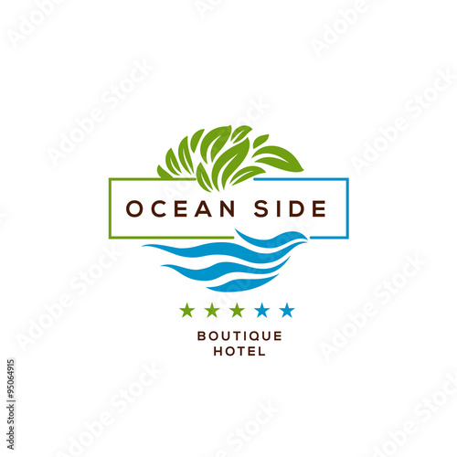 Logo for hotel, ocean side resort, logotype design
