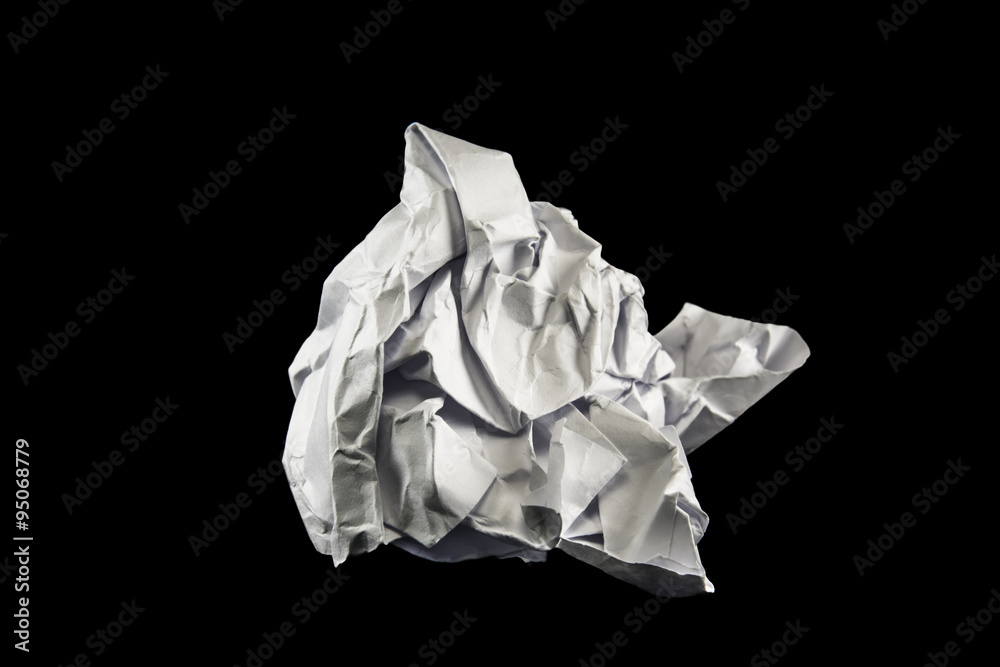 Crumpled paper ball 