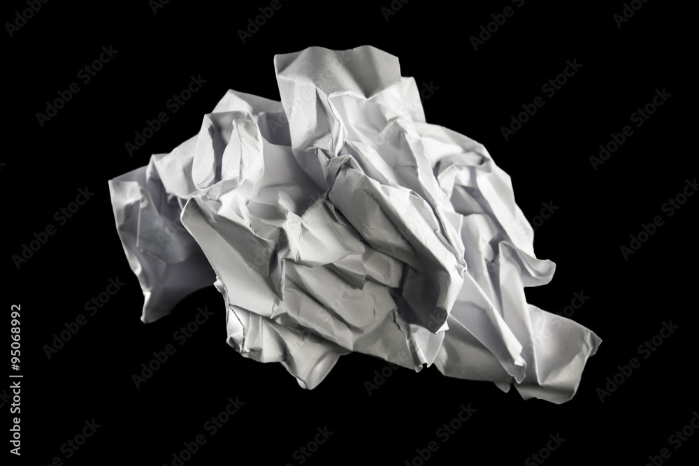 Crumpled paper ball Crumpled paper ball