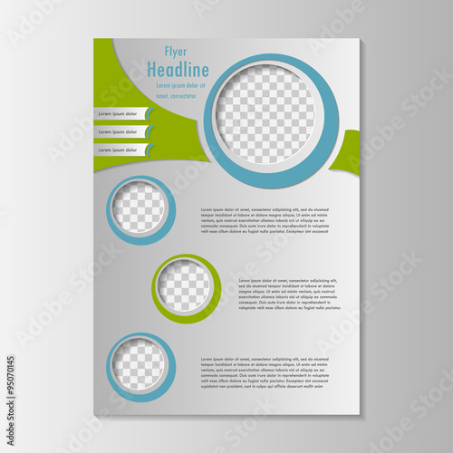 Vector flyer template design. For business brochure, leaflet or cover