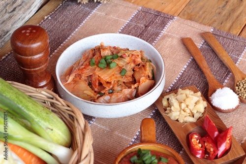 Kimchi of korean food traditional.