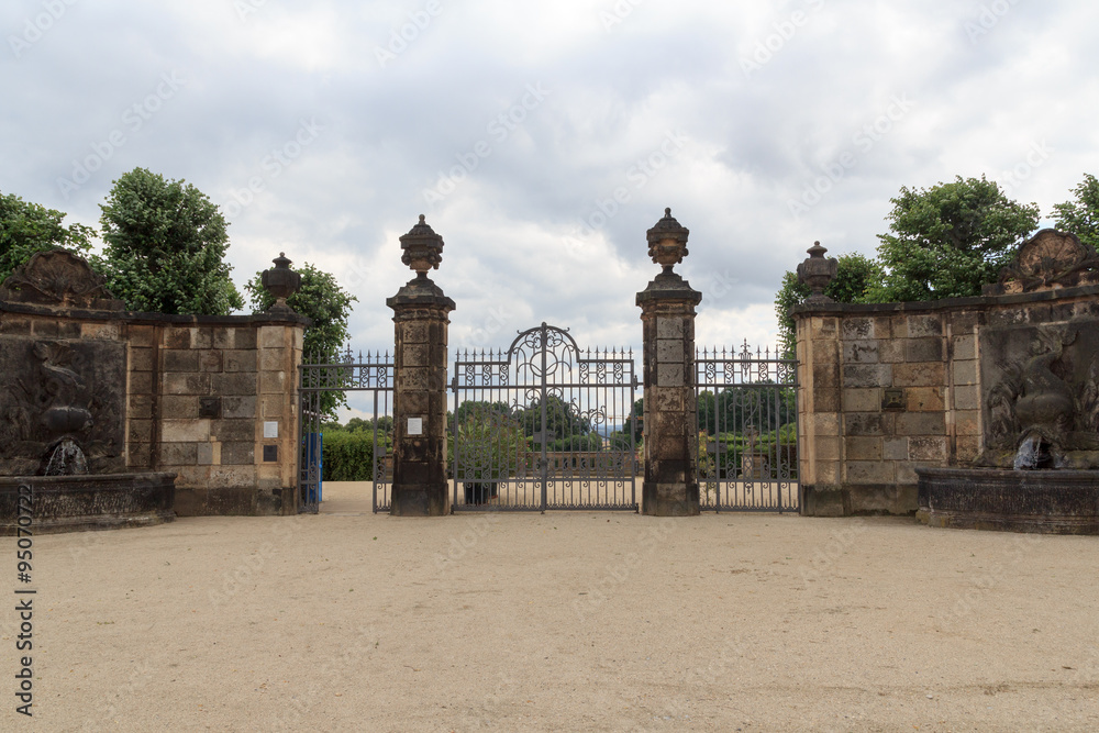 Fototapeta premium Gate to baroque garden Großsedlitz in Heidenau, Saxony