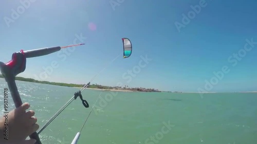 FIRST PERSON VIEW: Kitesurfing in flat lagoon