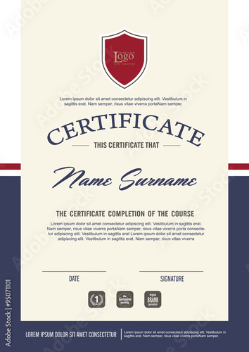 certificate template with clean and modern pattern,Vector illustration