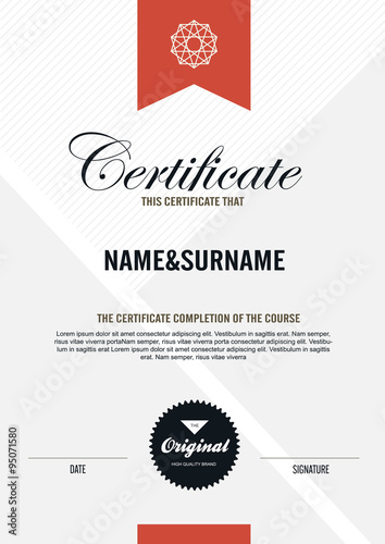 certificate template with clean and modern pattern,Vector illustration