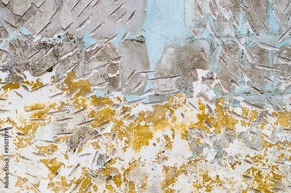 Obraz premium Rough and dirty concrete wall background with paint patterns