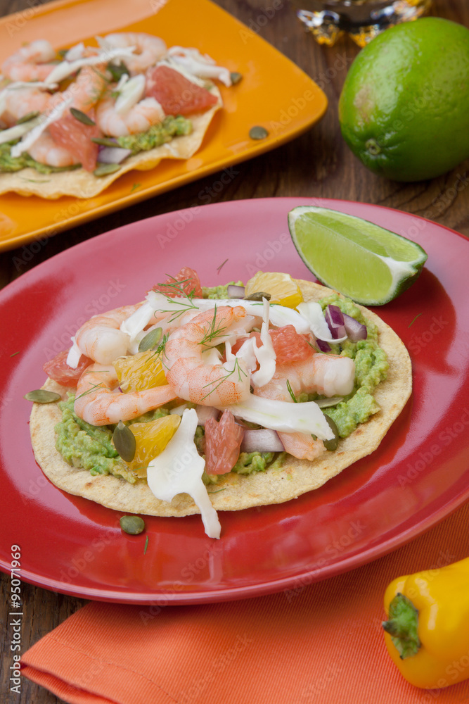 Shrimp Ceviche Tostada