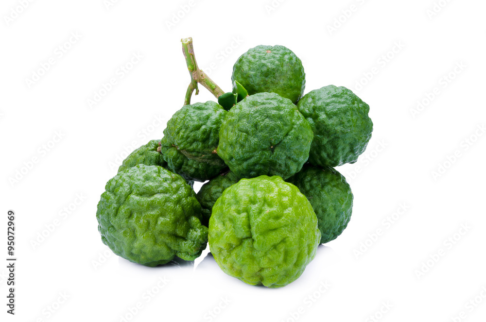 Fototapeta premium Bergamot fruit on white background