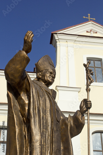 Monument on the territory of the Church of John the Baptist photo