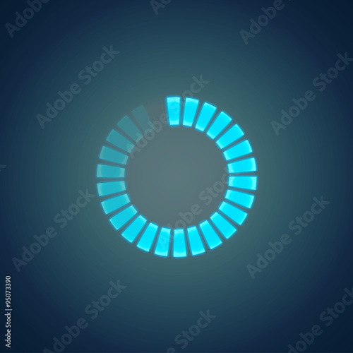 vector  glowing preloader
