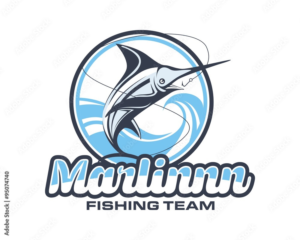 marlin adventure fishing logo