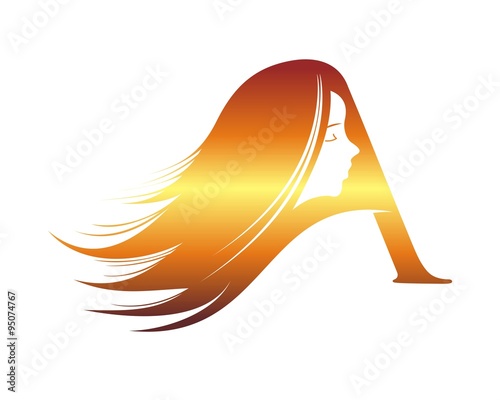gold letter A beauty spa wellness logo