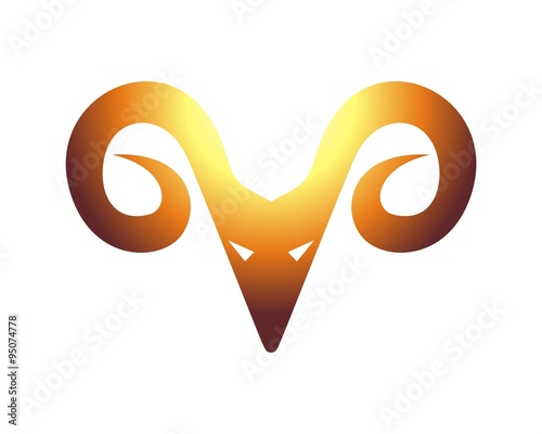 gold letter A sheep aries
