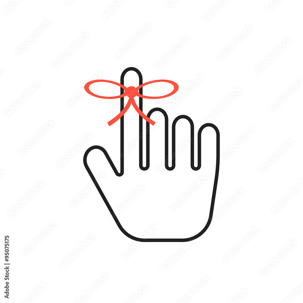 reminder icon with outline black hand reminder icon with outline black hand