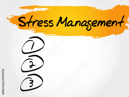 Stress Management blank list, health concept