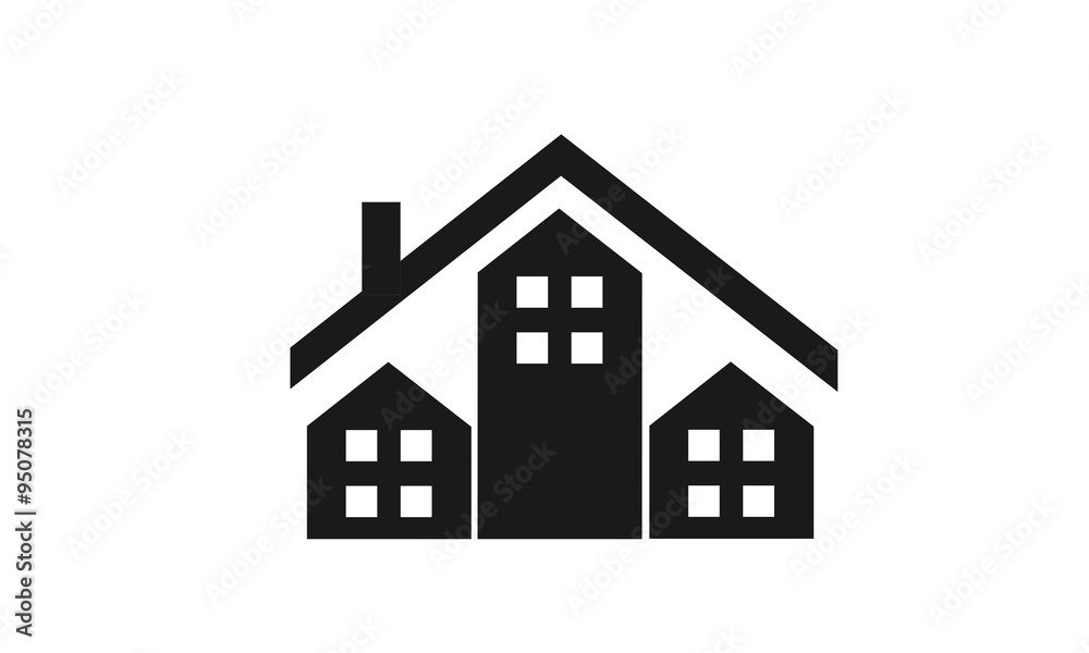 Houses and buildings, in residential real estate, and directions location map Houses and buildings, in residential real estate, and directions location map