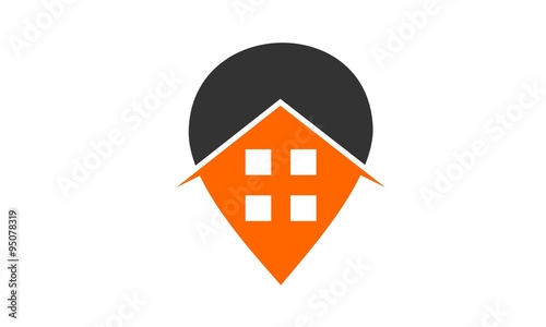 Houses and buildings, in residential real estate, and directions location map