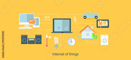 Internet of Things Icon Flat Design