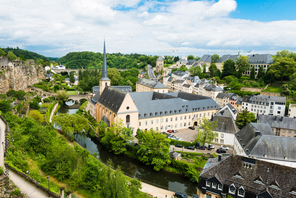 Obraz premium Pejzaż miejski Luksemburga w Luksemburgu