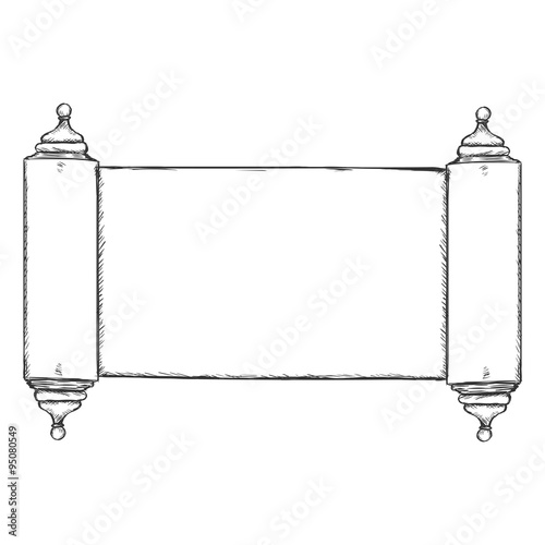 Vector Single Sketch Scroll