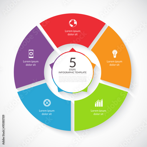 Vector infographic circle template