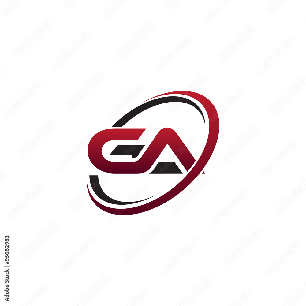 Modern Initial Logo Circle GA Modern Initial Logo Circle GA