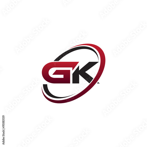 Modern Initial Logo Circle GK